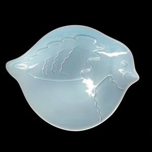Vintage Cordon Bleu BIA Bird Saucers/Decorative Plates in Robin Egg Blue
